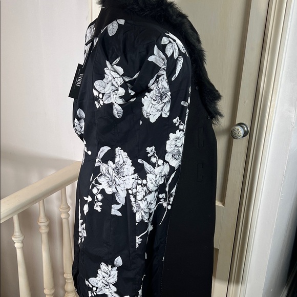 WHBM • NWT Black Fur-Collar Pea Coat - Picture 8 of 10